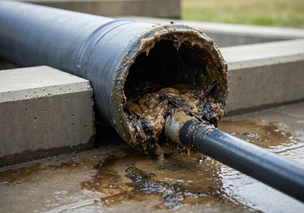 Avant — Curage canalisation EU bouchée