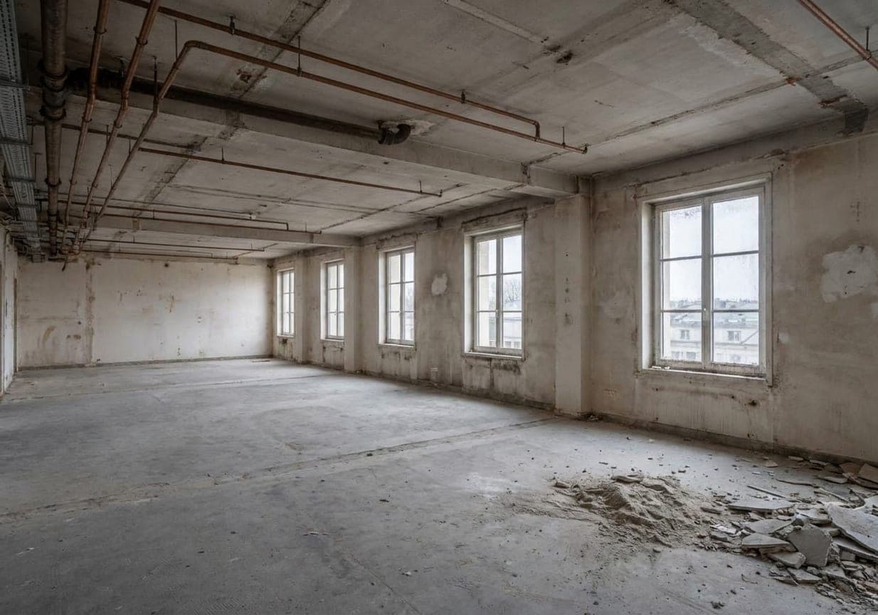 Avant — Plateau commercial remis à nu